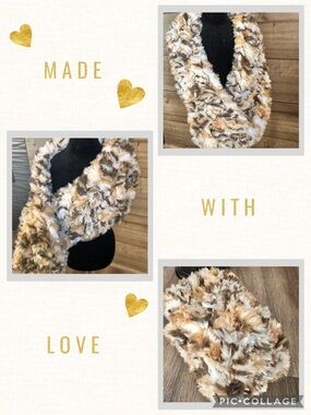 Cheetah Infinity Scarf in Cream, Tan & Brown